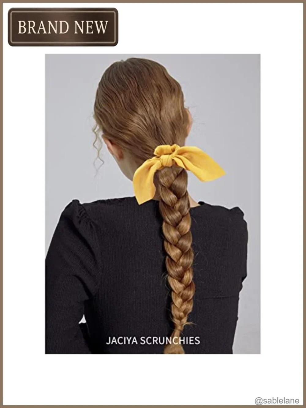 Silk Satin Scrunchies with Removable Bows, 6-Pack Hair Ties for Thick Hair